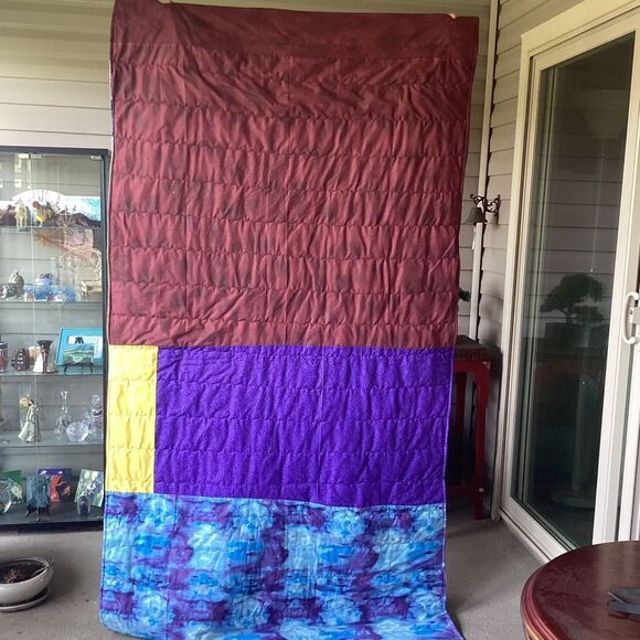 NWT Hand Crafted Colorful Patchwork Quilt in Generous Size - Picture 8 of 15